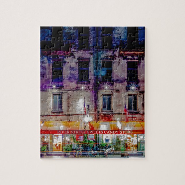 Puzzle savannah georgia ville usa front de mer soirée riv (Vertical)
