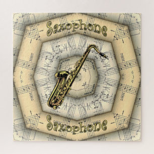 Puzzle Saxophone ~ Design musical étrange ~ Unique ~