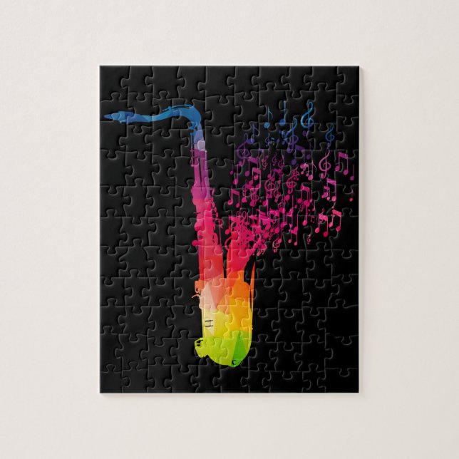 Puzzle Saxophone - Musicien de jazz Saxophoniste Cadeau (Vertical)