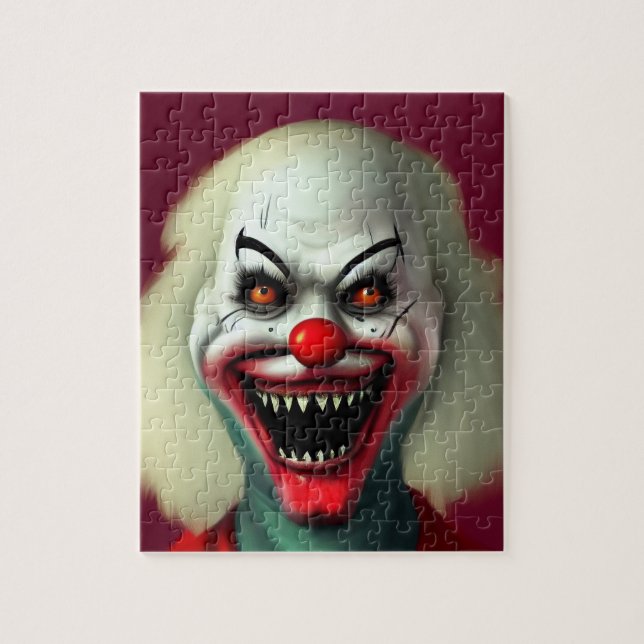 Puzzle scary clown horror portrait de monstre halloween (Vertical)