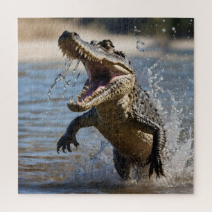 Puzzle Scary Jaws : Le Crocodile australien saute aux pie