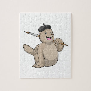 Puzzle Sceller comme peintre avec pinceau