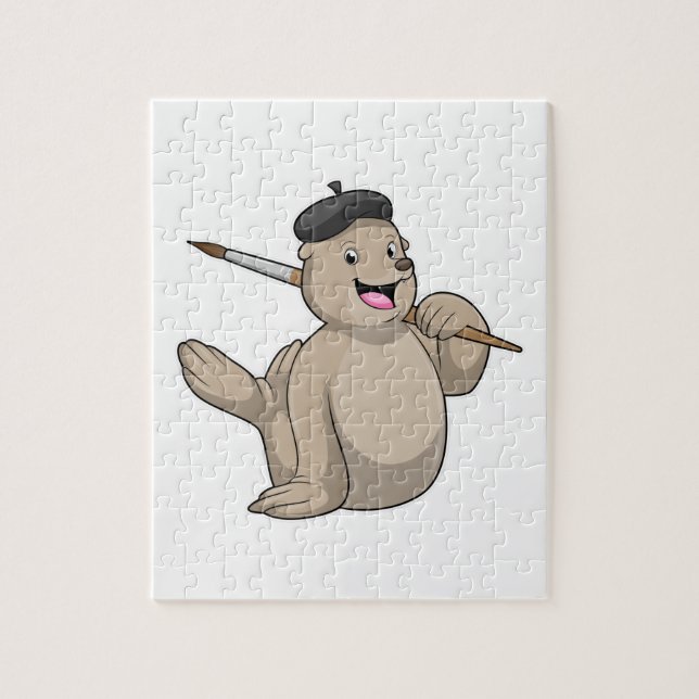 Puzzle Sceller comme peintre avec pinceau (Vertical)