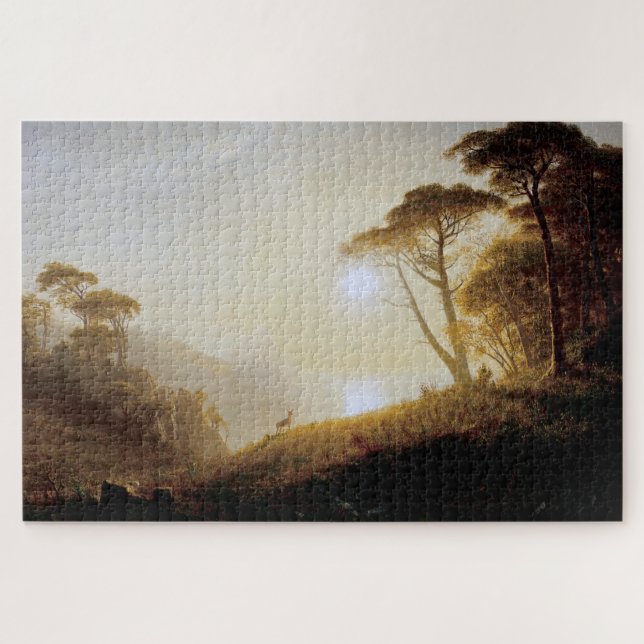 Puzzle Scène dans la vallée de Yosemite, Albert Bierstadt (Horizontal)