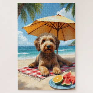 Puzzle Scène de détente de la plage de l'Otterhound