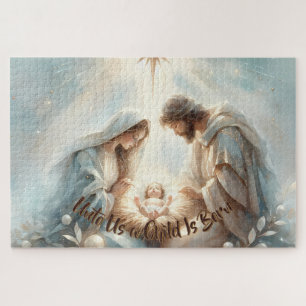 Puzzle Scène de la Nativité de la Sainte Famille radieuse