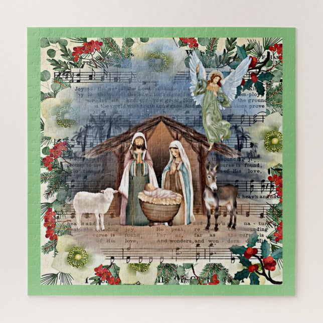 Puzzle Scène de la Nativité, Joy to the World, (Vertical)