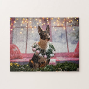 Puzzle Scène de Noël de Bull Terrier 