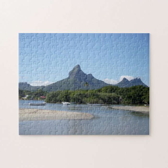 Puzzle Scène de plage à Maurice. (Horizontal)