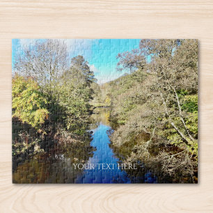 Puzzle Scène de rivière personnalisée avec photo et texte