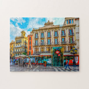 Puzzle Scène de rue à Barcelone.