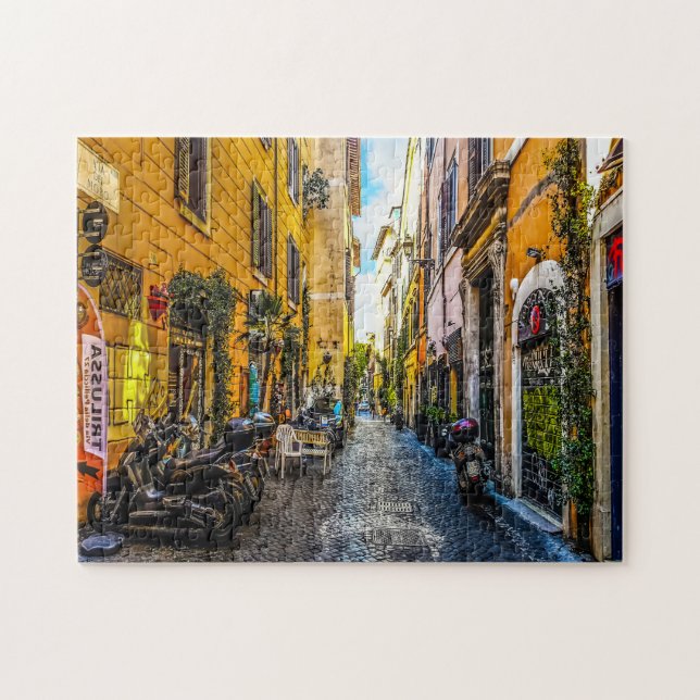 Puzzle Scène de rue  Rome. (Horizontal)