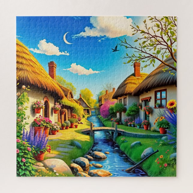 Puzzle Scène de village (Vertical)