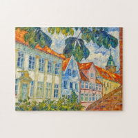 Scène de ville impressionniste à Glueckstadt avec
