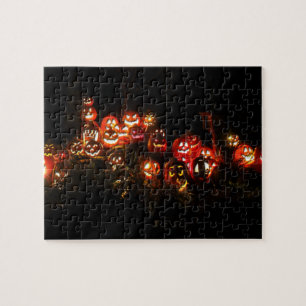 Puzzle Scène d'Halloween remplie de Jack-O-Lanterns