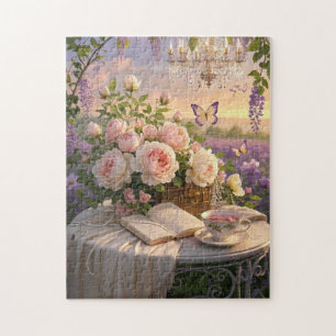 Puzzle Scène rêvée et douce d'une somptueuse, Florale