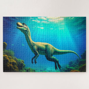 Puzzle Scène surréaliste de dinosaure sous-marin