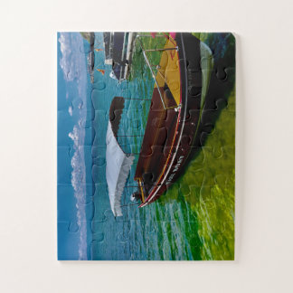 Puzzle Scenic Lake Taxi Boat | Tropical Waters