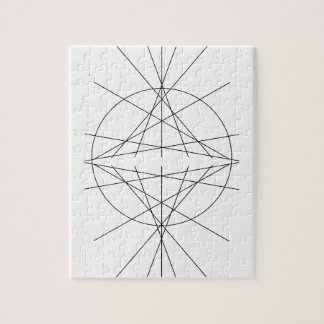 Puzzle Schéma minimaliste - géométrique noir et blanc