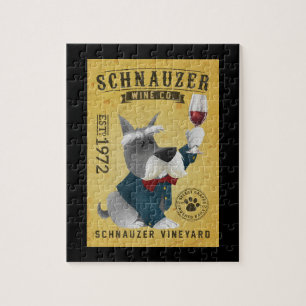 Puzzle Schnauzer Chien Vin Funny Schnauzer Amoureux des c