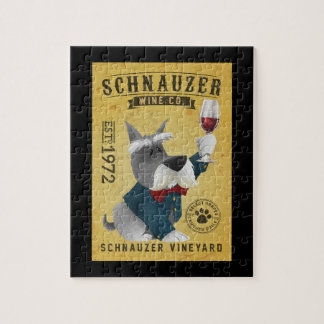Puzzle Schnauzer Chien Vin Funny Schnauzer Amoureux des c