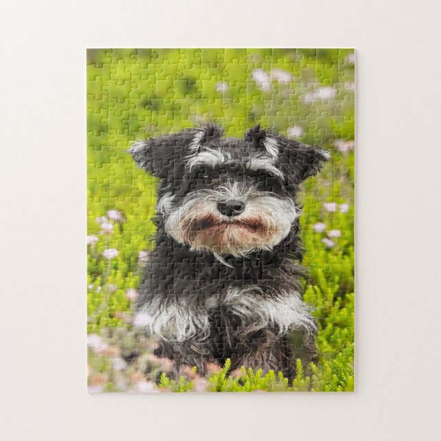 Puzzle Schnauzer Dog Jigsaws. (Vertical)