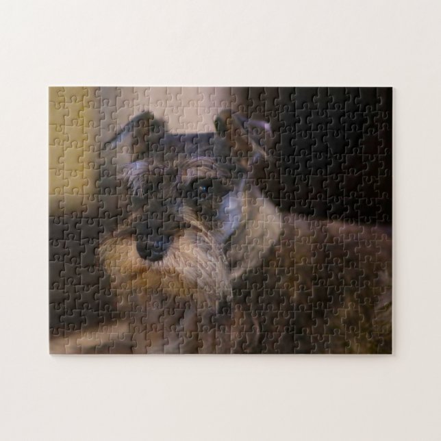 Puzzle Schnauzer Dog Jigsaws. (Horizontal)