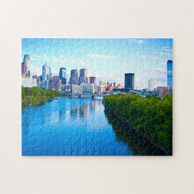 Puzzle Schuylkill River Philadelphia. (Horizontal)