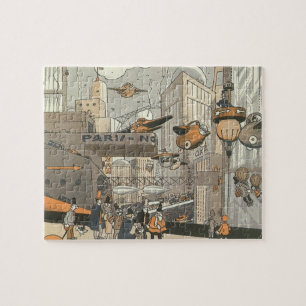 Puzzle Science-fiction vintage Urban Paris, Steam Punk