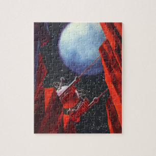 Puzzle Science-fiction vintage, véhicule d'exploration sp