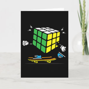 Puzzle Sciences Cube Skateboard Kawaii Skater Funn Card
