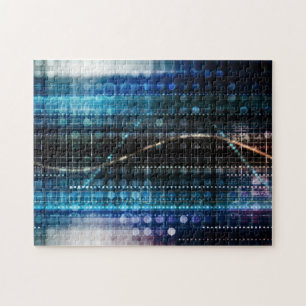 Puzzle Scientific Research and Genetic DNA Science