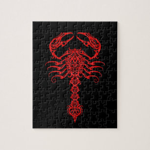 Puzzle Scorpion tribal rouge