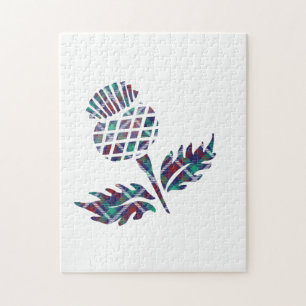 Puzzle Scotland Cadeaux Scottish Thistle Tartan Plaid Cad