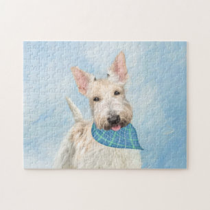 Puzzle Scottish Terrier Wheaten Dog Painting Art original