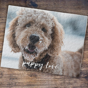 Puzzle Script d'amour de chiot Modèle photo pour animal d