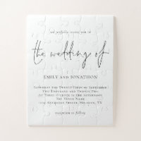 Script minimaliste Faire-part de mariage noir blan