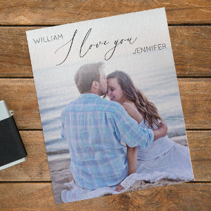 Puzzle Script moderne I Love You Photo