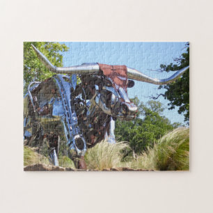 Puzzle Sculpture de Texas Longhorn .