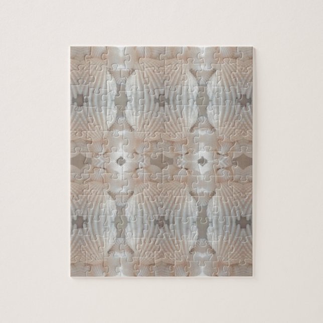 Puzzle Sea Shells Love, Romantique Exotic Tropical Bridal (Vertical)