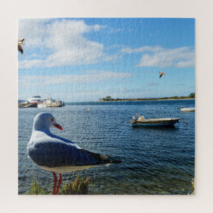 Puzzle Seagull, Boats et The Ocean