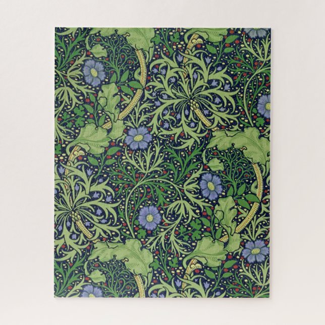Puzzle Seaweed Art nouveau design by William Morris (Vertical)