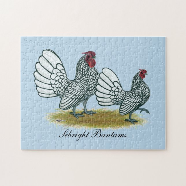 Puzzle Sebright Bantams : Silver (Horizontal)