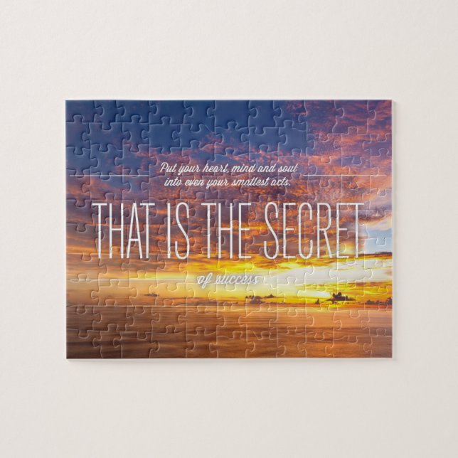 Puzzle Secret de succès - citation de motivation (Horizontal)