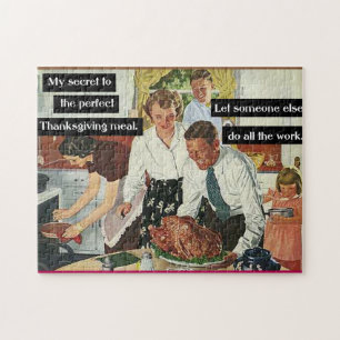 Puzzle Secret to the Perfect Thanksgiving Dinner Vintage