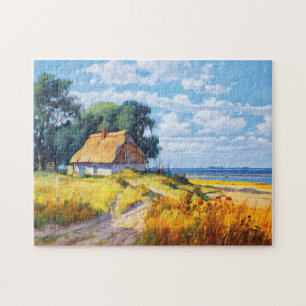Puzzle Sentier de sable panoramique menant à une Cotta au