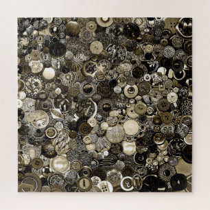 Puzzle Sepia Boutons Vintages Challenger Adulte