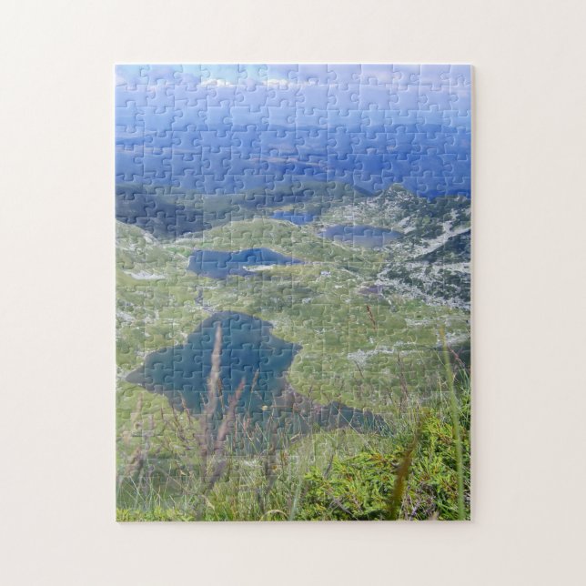 Puzzle Sept Lacs Rila Mountain Nature Vue Bulgarie (Vertical)