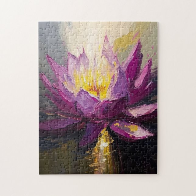 Puzzle Serene Lotus Art Abstrait (Vertical)