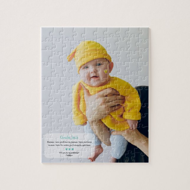 Puzzle Serez-Vous Mon Parrain Photo (Vertical)